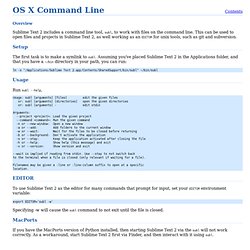OS X Command Line - Sublime Text 2 Documentation