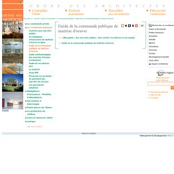 Guide de la commande publique de maîtrise d'oeuvre — Architectes.org