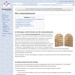 Dix commandements - Scoutopedia, l'Encyclopédie scoute !
