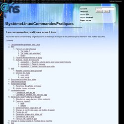 SystèmeLinux/CommandesPratiques - Cr@ns Wiki