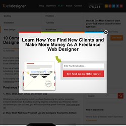 10 Commandments for Freelance Web Designers