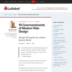 10 Commandments of Modern Web Design