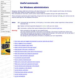 Useful commands for Windows administrators