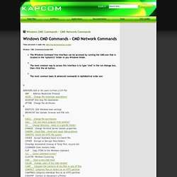 Windows CMD Commands - CMD Network Commands