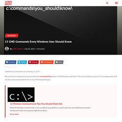 15 CMD Commands Every Windows User Should Know