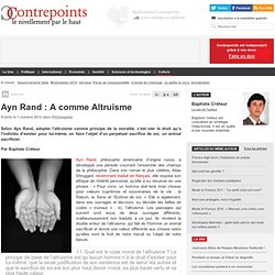 Ayn Rand : A comme Altruisme