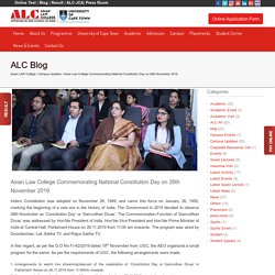 Asian Law College Commemorating National Constitution Day on 26th November 2019