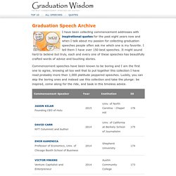 An Archive of Inspirational Graduation Speeches
