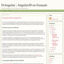 AngularJS en français: Comment aborder AngularJS ?