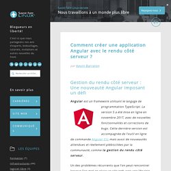 Comment créer une application Angular avec le rendu côté serveur ?