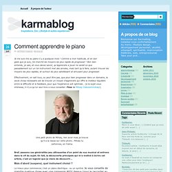 Comment apprendre le piano - KarmaBlog