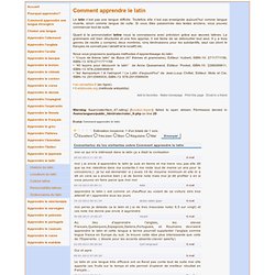comment apprendre le latin