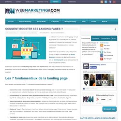 Comment booster ses landing pages ?