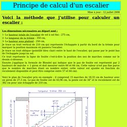 Comment calculer un escalier