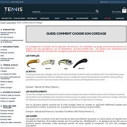 Guide: Comment choisir son cordage - Tennis Achat