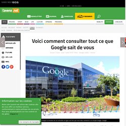 Voici comment consulter tout ce que Google sait de vous - Lavenir Mobile