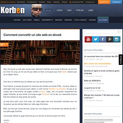 Comment convertir un site web en ebook