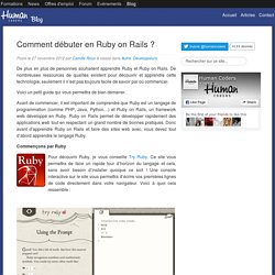Comment débuter en Ruby on Rails ?