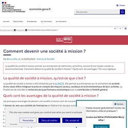 Comment devenir une société à mission