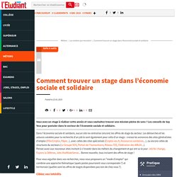 Comment trouver un stage dans l’économie sociale et solidaire