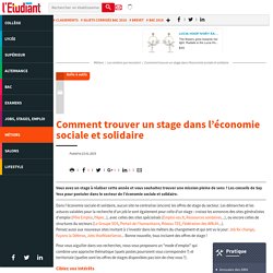 Comment trouver un stage dans l’économie sociale et solidaire