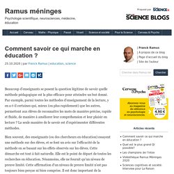 Comment savoir ce qui marche en éducation ?