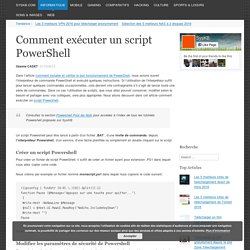 Comment exécuter un script PowerShell