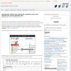 Comment créer une carte du monde avec une feuille de calcul google doc