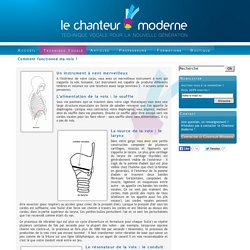Comment fonctionne ma voix ?