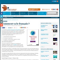 Comment va le français ? : Articles : Thot Cursus