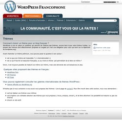 Thèmes WordPress Fr