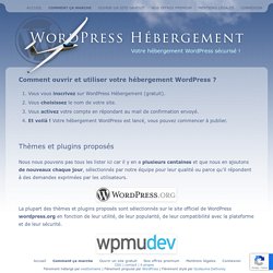 Comment ouvrir votre hébergement WordPress