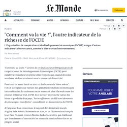 L'OCDE affine son indicateur de la richesse