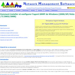 Comment installer et configurer l’agent SNMP de Windows - LUTEUS