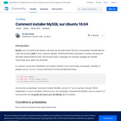 Comment installer MySQL sur Ubuntu 18.04