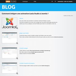 Comment intégrer une animation Loxia Studio à Joomla ? - Loxia Studio