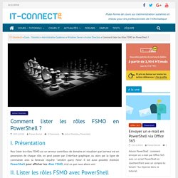 Comment lister les rôles FSMO en PowerShell ?