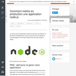 Comment mettre en production une application node.js - Lille Web