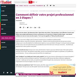 Comment définir votre projet professionnel en 3 étapes ?