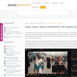 How to add comment on video in proofing tool