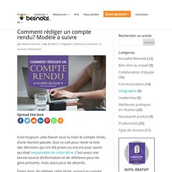 Comment rédiger un compte rendu? Modèle à suivre