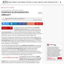 Comment se rémunèrent les éditeurs ?