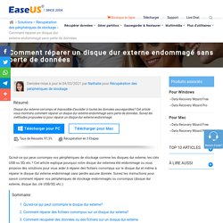 Comment réparer un disque dur externe endommagé sans perte de données– EaseUS