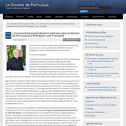 « Comment le Concile Vatican II a été vécu dans le diocèse de Port-Louis et à Rodrigues » par P. Goupille