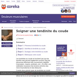 Comment soigner une tendinite au coude