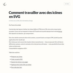 Comment travailler avec des icônes en SVG