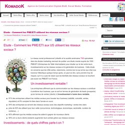 Etude - Comment les PME/ETI utilisent les réseaux sociaux ? KomadoK