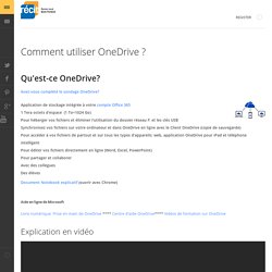 Comment utiliser OneDrive ?