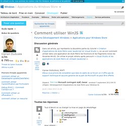 Comment utiliser WinJS