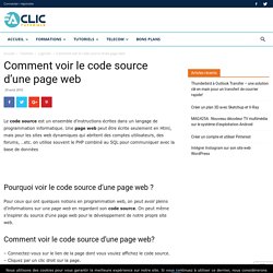 Comment voir le code source d’une page web
